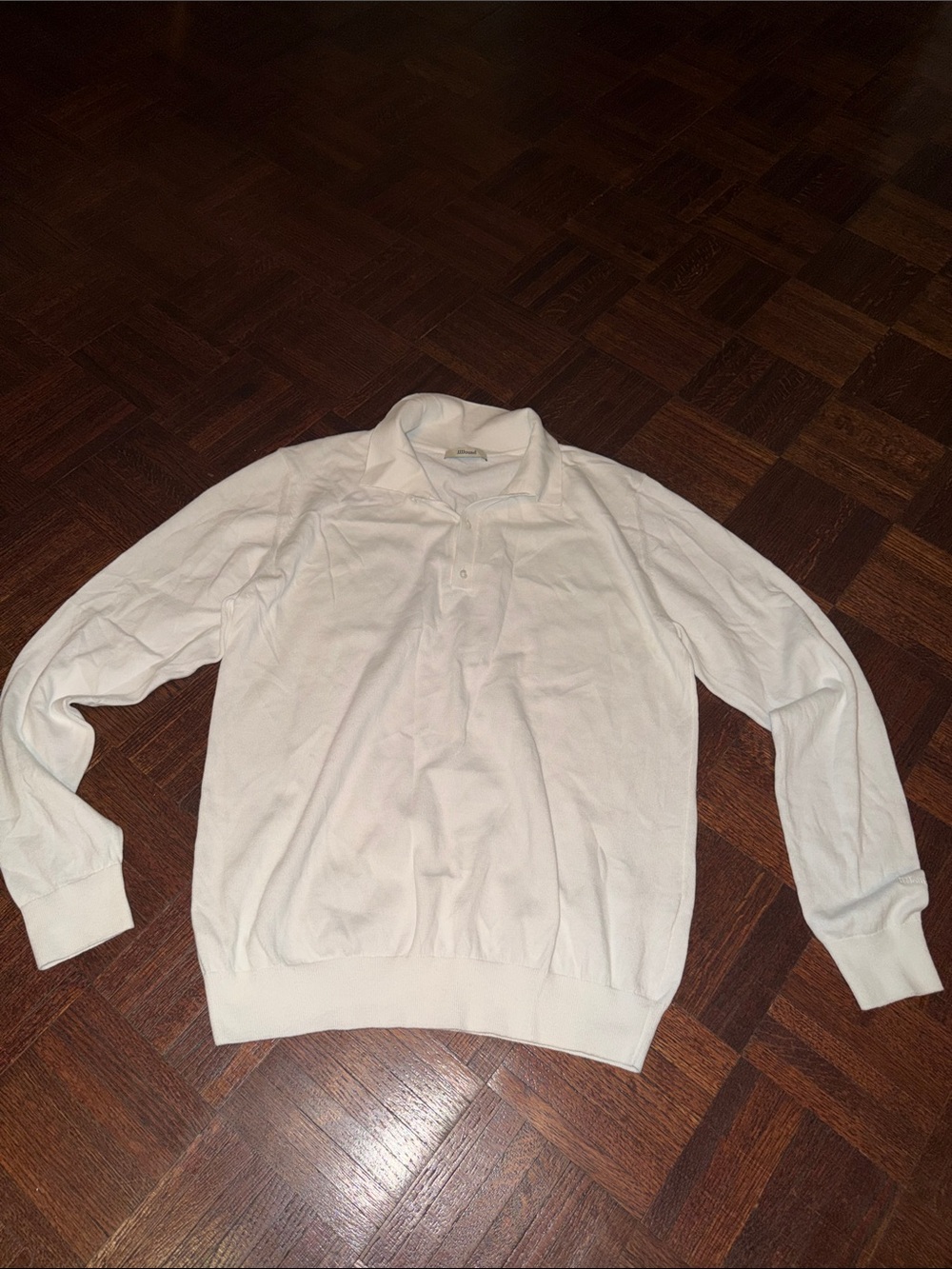 Men’s jjjjound White Polo Long Sleeve sz. M